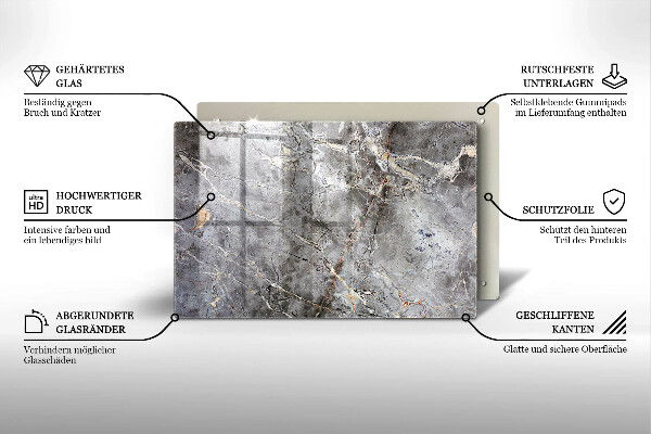 Herdabdeckung Steinstruktur