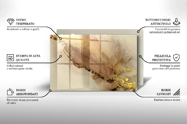Herdabdeckung Goldabstraktion