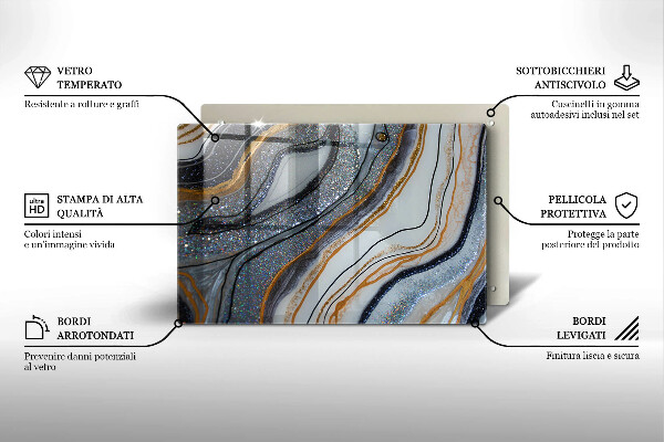 Herdabdeckung Rock mit Gold