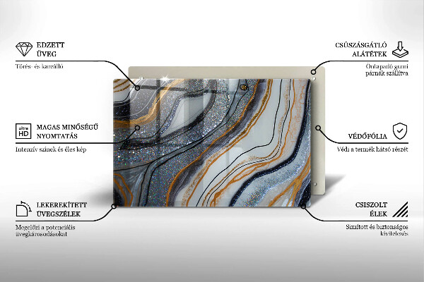 Herdabdeckung Rock mit Gold