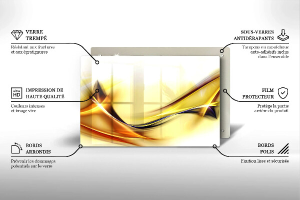 Herdabdeckung Abstrakte Lichtlinien
