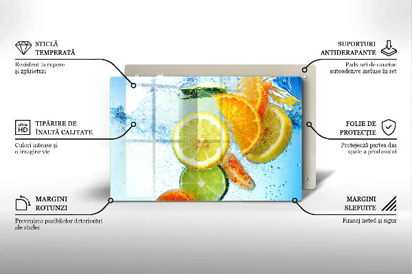 Herdabdeckung Saftiges Zitruswasser