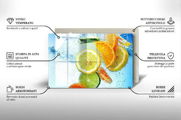 Herdabdeckung Saftiges Zitruswasser