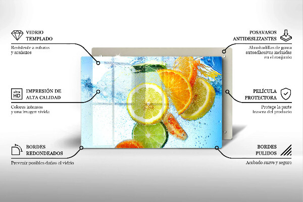 Herdabdeckung Saftiges Zitruswasser