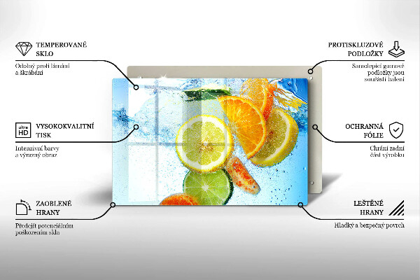 Herdabdeckung Saftiges Zitruswasser