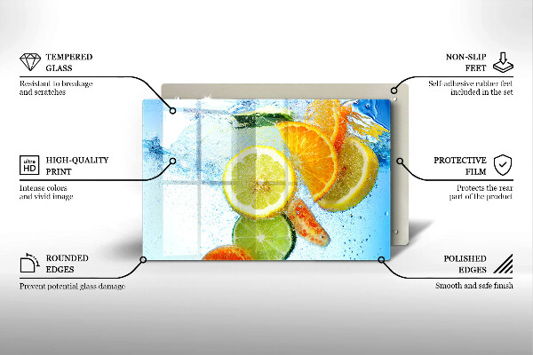 Herdabdeckung Saftiges Zitruswasser