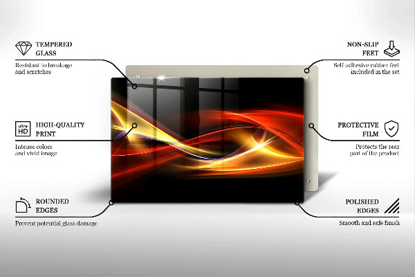 Herdabdeckung Abstrakter Rauch und Licht