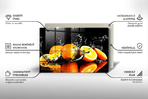 Herdabdeckung Saftige Orangenfrucht
