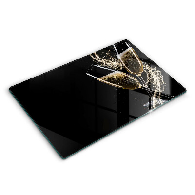 Herdabdeckung Gläser Champagner