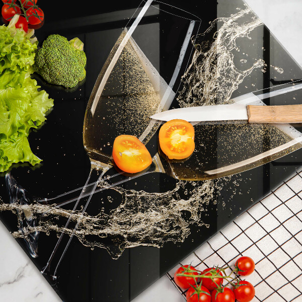 Herdabdeckung Gläser Champagner