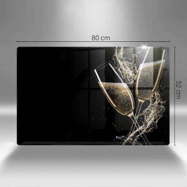 Herdabdeckung Gläser Champagner