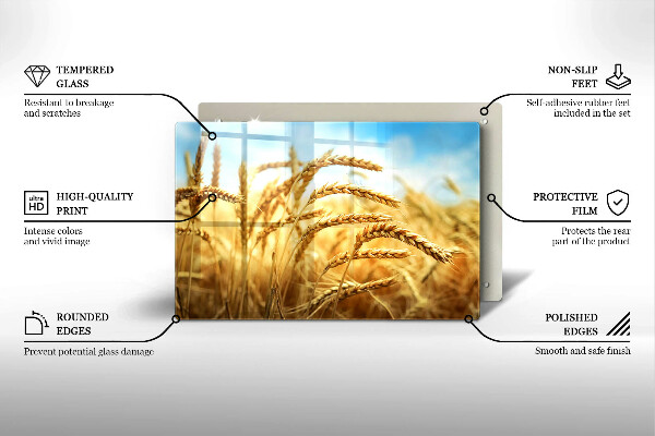 Herdabdeckung Getreideähren auf dem Feld