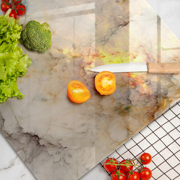 Abdeckung induktionskochfeld Marmorstruktur mit Gold