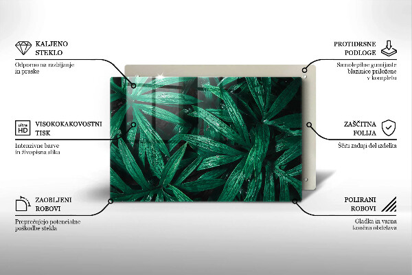Abdeckung induktionskochfeld Pflanzenblätter