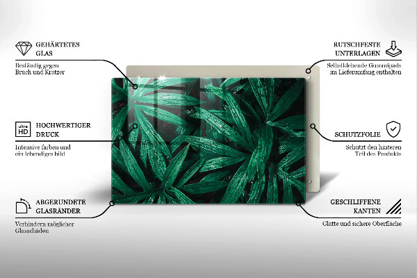 Abdeckung induktionskochfeld Pflanzenblätter