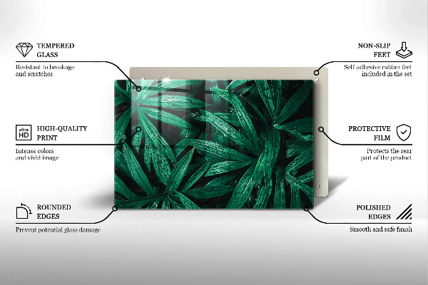 Abdeckung induktionskochfeld Pflanzenblätter