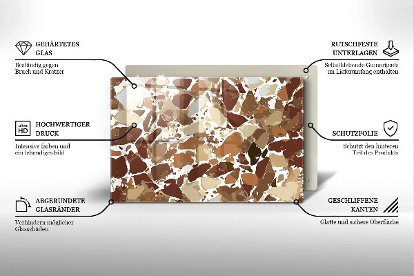 Abdeckung induktionskochfeld Dekorative Beizen aus Stein