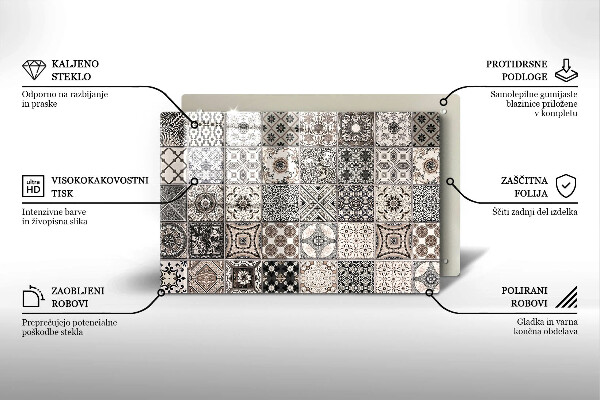 Herdabdeckung Dekorative Fliesen