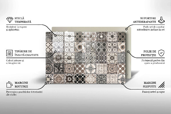 Herdabdeckung Dekorative Fliesen