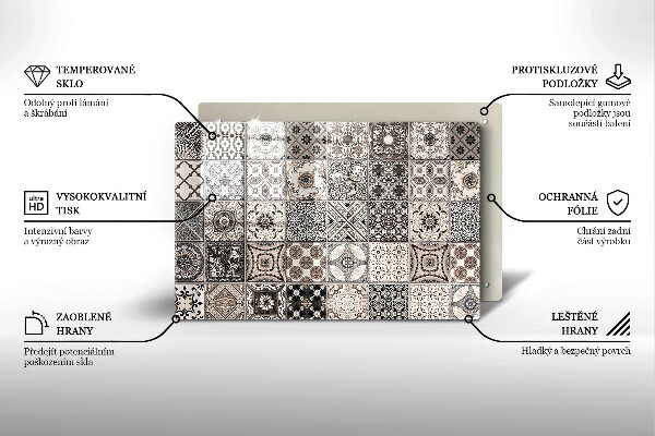 Herdabdeckung Dekorative Fliesen