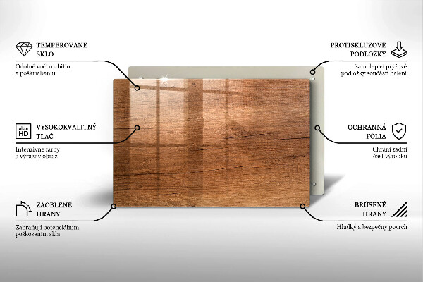 Herdabdeckung Holzstruktur