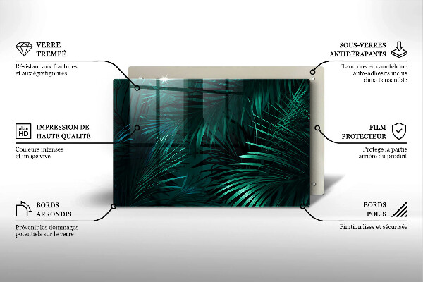 Abdeckung induktionskochfeld Wilde Dschungelblätter