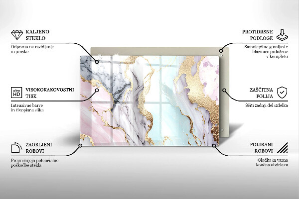 Abdeckung induktionskochfeld Pastellmarmor
