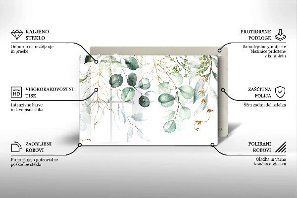 Abdeckung induktionskochfeld Bemalte Pflanzen