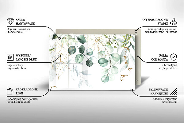 Abdeckung induktionskochfeld Bemalte Pflanzen
