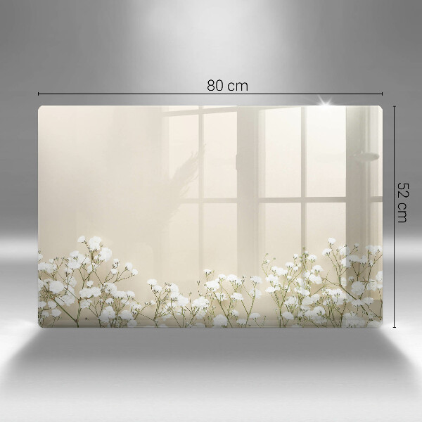 Abdeckung induktionskochfeld Gips-Boho-Blumen