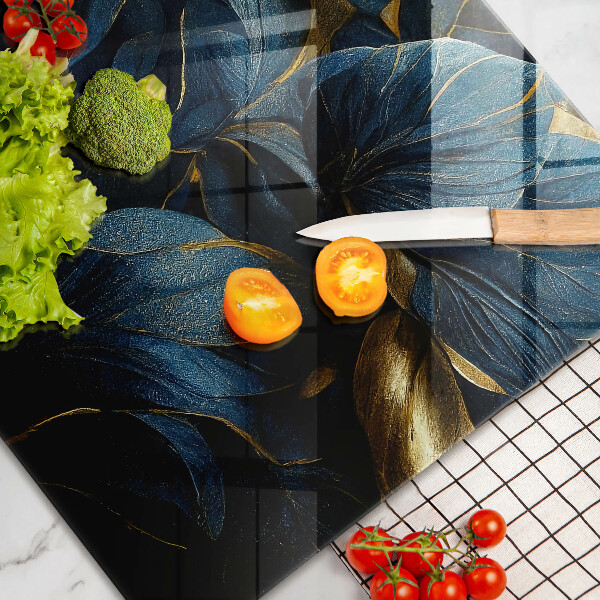 Abdeckung induktionskochfeld Dekorative Blätter mit Gold