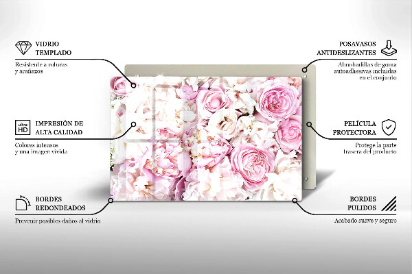 Herdabdeckung Pfingstrosenstrauß