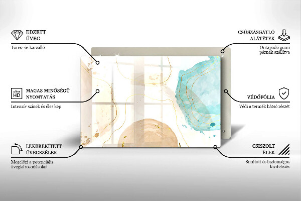 Herdabdeckung Helle Boho-Formen