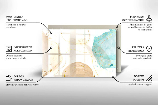 Herdabdeckung Helle Boho-Formen