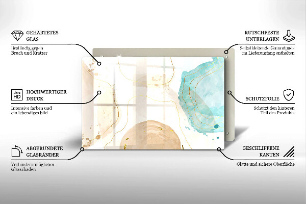 Herdabdeckung Helle Boho-Formen