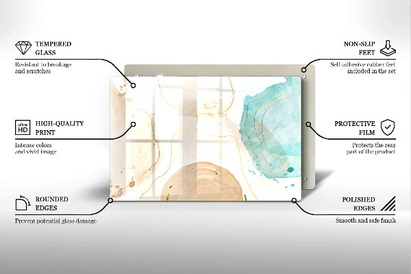 Herdabdeckung Helle Boho-Formen