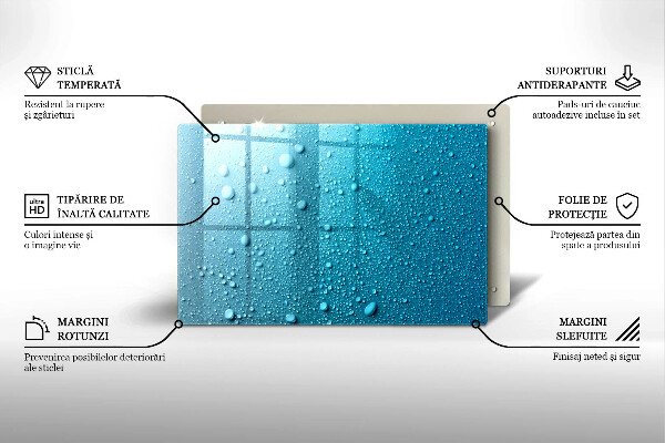 Herdabdeckung Wassertropfen