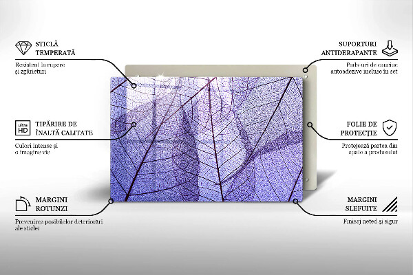 Herdabdeckung Blätter mit Adern