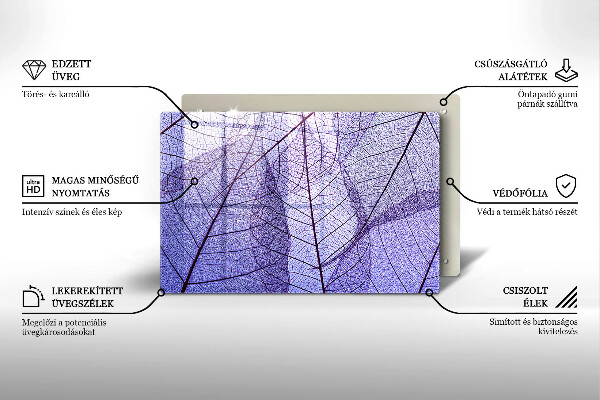 Herdabdeckung Blätter mit Adern
