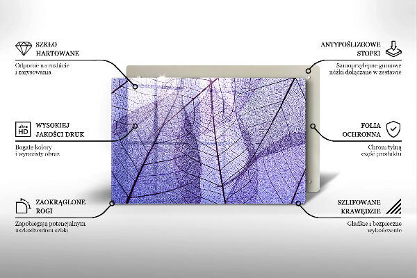 Herdabdeckung Blätter mit Adern