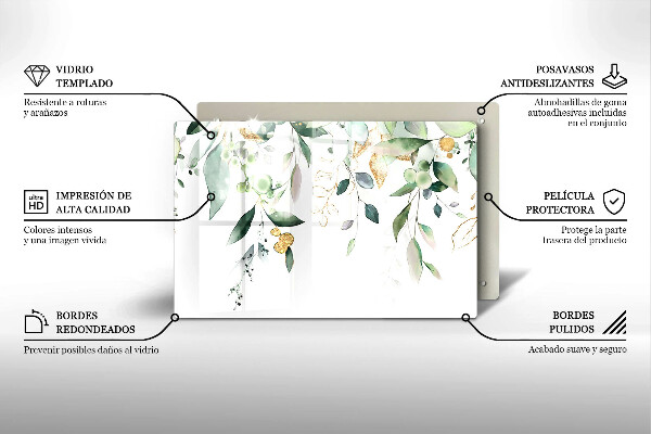 Herdabdeckung Aquarellblätter