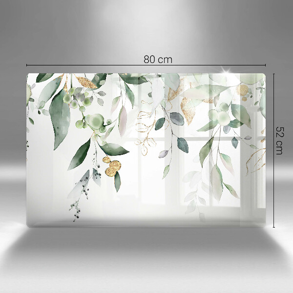 Herdabdeckung Aquarellblätter