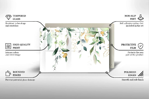 Herdabdeckung Aquarellblätter