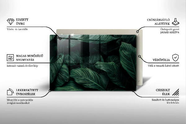 Herdabdeckung Dunkle Blätter