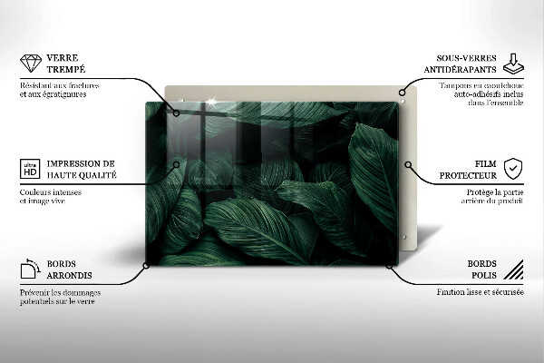 Herdabdeckung Dunkle Blätter