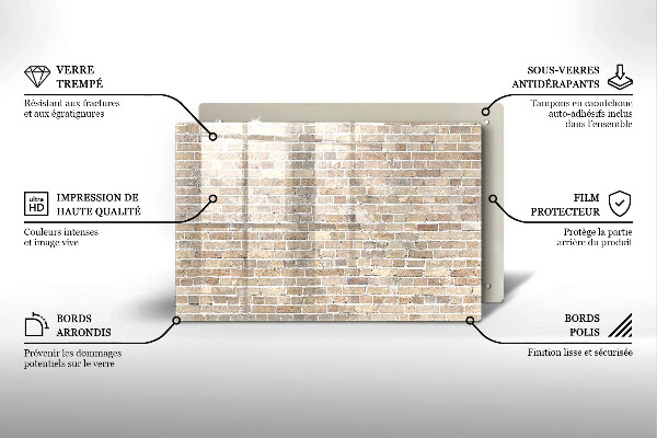 Herdabdeckung Helle Backsteinmauer