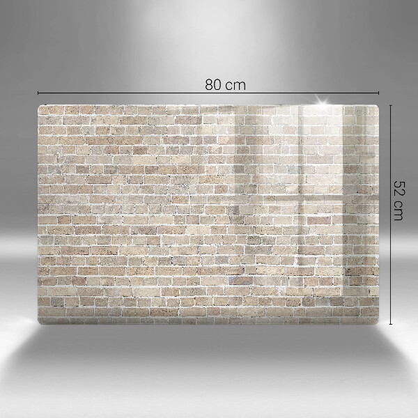 Herdabdeckung Helle Backsteinmauer