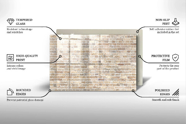 Herdabdeckung Helle Backsteinmauer