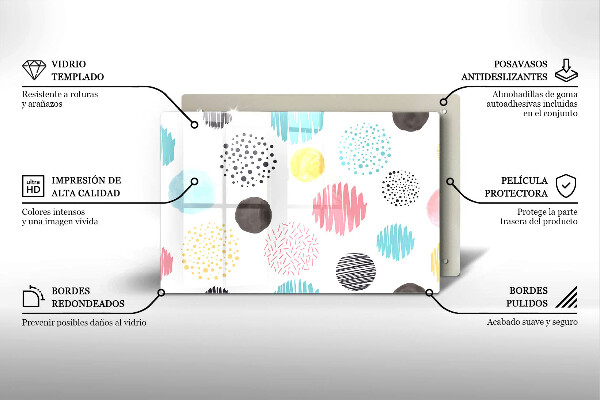 Herdabdeckung Bemalte Formen