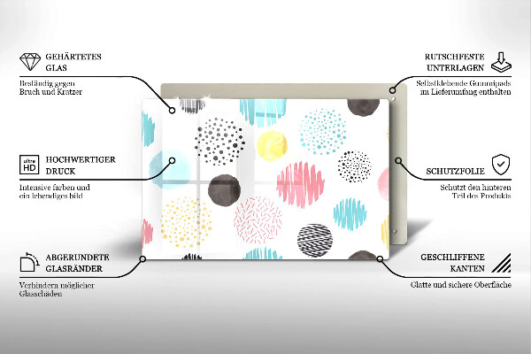 Herdabdeckung Bemalte Formen